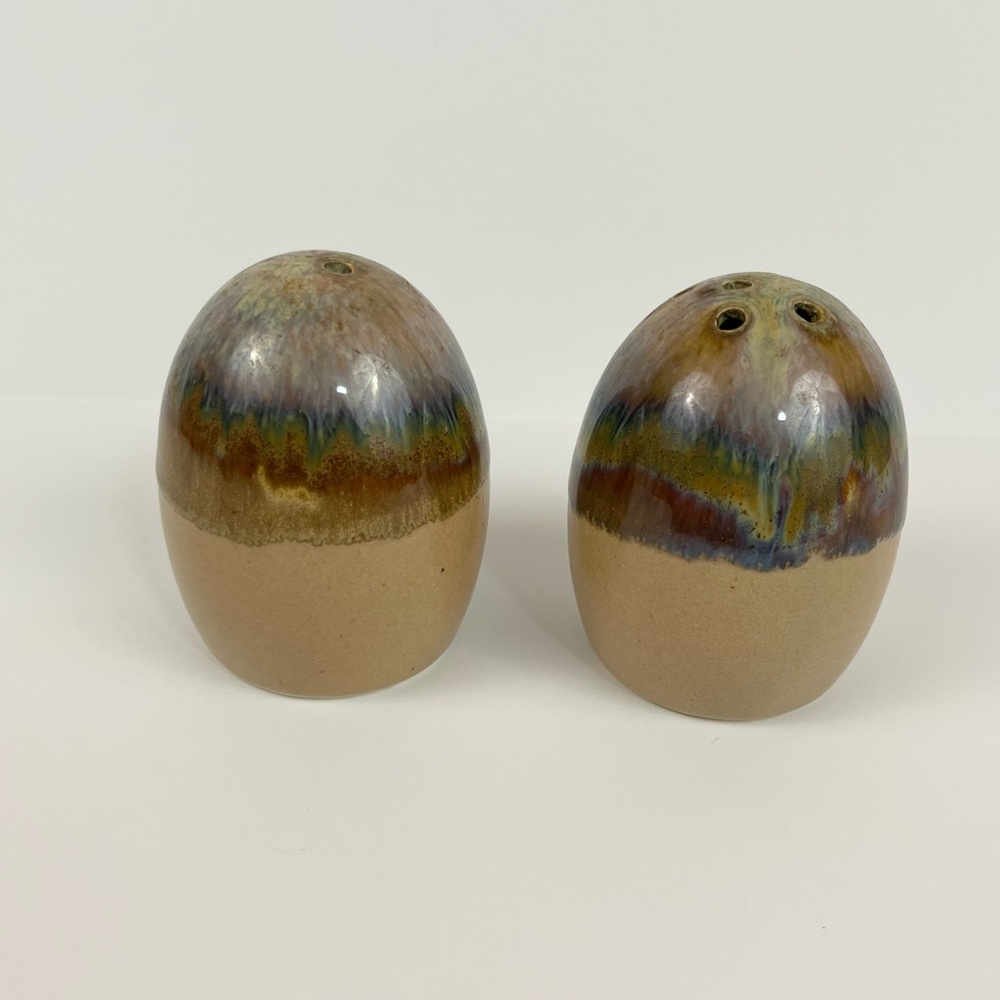 Vintage Signed Hand Made Salt And Pepper Shakers Made in Mexico